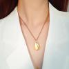 MUUYON 14K Gold Drop Urn Necklace for Ashes, 10K/14K/18K Gold Drop Urn Necklace Custom Any Name Personalized Cremation Luxury Jewelry Drop Urn Keepsake Necklace Gift for Women Mom Grandma Her view 2