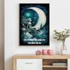Frameless Painting Japanese Cartoon Sakura Rabbit, Colourful Wall Art Canvas Poster Print Picture Suitable Kitchen Decor Bedroom Decor Gifts-18X24 Inch view 2
