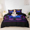 Capybara Bedding Set Twin for Boys Girls Rodent Animals Duvet Cover Cool Capybara Comforter Cover Gifts for Capybara Lovers, Wildlife Capybara Print Bedding Hip Hop Style Bedspread Cover view 4