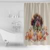 Autumn Turkey Shower Curtain Set with Hook 66"x72",Washable Cloth Polyester Fabric Shower+Curtain,Waterproof Bath Curtains for Bathroom,Bathtubs Accessories Maple Leaves Seasonal Harvest Pumpkins view 2