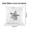 Farmhouse Pillow Covers 16x16in Beach Time Starfish Canvas Throw Pillow Covers Decorative Home Decor Square Cushion Cases Accent Pillows for Couch Sofa Living Room view 3