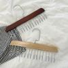 2 Wooden Belt Holder - Multifunctional Wooden Belt Hanger with 8 Metal Hooks - Wood Tie Scarf Rack Holder Hangers Organizer | for Hanging Belts,Tie,Scarves,neckties view 2