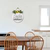 Sokomurg Come Back With A Warrant Door Sign Home Decor Round Wood Wreaths Wall Hanging Sign Farmhouse Porch Sign Front Door Decoration for Housewarming Gift All Seasons Holiday 12"x12" view 3