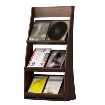JLXJYS Floor Magazine Display Rack, Soild Wood Comicbooks Literature Newspaper Picture Book Storage Holder, for Living Room Office Waiting Room (Size : 50x28x91cm)