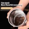 Tea Infuser,Extra Fine Mesh Tea Infusers for Loose Tea Stainless Steel Tea Strainer with Extended Chain Hook Tea Steeper Seasoning Bag for Brew Tea, Spices, Seasonings,Gravy Soup(1.3L) view 3