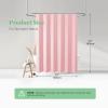 Dynamene Pink Fabric Shower Curtain - Waffle Weave Textured Heavy Duty Cloth Shower Curtains for Bathroom, 256GSM Hotel Luxury Weighted Bath Curtain Set with 12 Hooks,72x72, Pink view 4