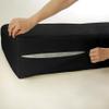 Bedding Castle Cot Size Mattress Cover, Zips Around The Mattress Fitted Sheet 10 Inch Deep Pockets/Black view 1