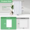 Dynamene Stall Fabric Shower Curtain - 60 x 84 inch Long Waffle Weave Weighted Thick Cloth Shower Curtain for Bathroom, Neutral Heavy Duty Hotel Spa Luxury Shower Curtain Set with 10 Hook, White view 3