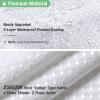 Dynamene Stall Fabric Shower Curtain - 60 x 84 inch Long Waffle Weave Weighted Thick Cloth Shower Curtain for Bathroom, Neutral Heavy Duty Hotel Spa Luxury Shower Curtain Set with 10 Hook, White view 4