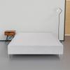 Greaton, 15-Inch Premium Velvet Material Wood Platform Bed, Durable, Stylish, Multi Colour Options, No Box Spring Needed, Acrylic Legs, Full XL, White view 1