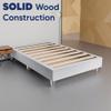 Greaton, 15-Inch Premium Velvet Material Wood Platform Bed, Durable, Stylish, Multi Colour Options, No Box Spring Needed, Acrylic Legs, Full XL, White view 2