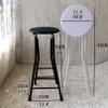 Pealihuy 28 inch Folding Bar Stool Chair Set of 2 (Black,White), Folded Height:37.4", Round Breakfast Kitchen High Chair, Modern Counter Height Bar Stools (Color : A) view 2