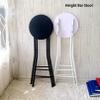 Pealihuy 28 inch Folding Bar Stool Chair Set of 2 (Black,White), Folded Height:37.4", Round Breakfast Kitchen High Chair, Modern Counter Height Bar Stools (Color : A) view 4