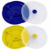 12 Pk Meal Prep Containers 3 Compartment Plate W/Lids Reusable Food Containers view 1