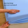 FCLDESHOP Fitted Bottom Sheet Queen,Comfortable Skin-Friendly Brushed Waterproof Mattress Cover, Solid Color Non-Slip Mattress Protector Cover,Light Yellow,180 * 200cm (71 X 79inch) view 2