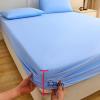 FCLDESHOP Fitted Bottom Sheet Queen,Comfortable Skin-Friendly Brushed Waterproof Mattress Cover, Solid Color Non-Slip Mattress Protector Cover,Light Yellow,180 * 200cm (71 X 79inch) view 3