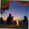 OFFSCH Artificial Red Flowers Wreath with Lights Battery-Operated Garland for Christmas Decor Led Lights for Holiday Parties and Weddings view 2
