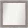 Amanti Art Grey Bathroom Mirror for Over Sink, 26x31 Custom Made Regis Barnwood Grey Rectangle Vanity Mirror, Medium Country Rustic Wood Frame, Hangs Horizonally and Vertically, Wall Decor view 1