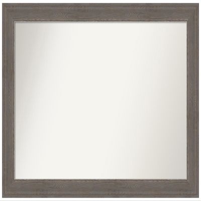 Amanti Art Grey Bathroom Mirror for Over Sink, 27x41 Custom Made Alta Brown Grey Rectangle Vanity Mirror, Large Country Rustic Wood Frame, Hangs Horizonally and Vertically, Wall Decor