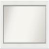 Amanti Art White Bathroom Mirror for Over Sink, 26x47 Custom Made Eva White Silver Rectangle Vanity Mirror, Oversize Modern Wood Frame, Hangs Horizonally and Vertically, Wall Decor view 1