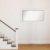 Amanti Art White Bathroom Mirror for Over Sink, 26x47 Custom Made Eva White Silver Rectangle Vanity Mirror, Oversize Modern Wood Frame, Hangs Horizonally and Vertically, Wall Decor view 4