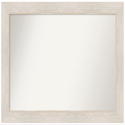 Amanti Art White Bathroom Mirror for Over Sink, 27x41 Custom Made Hardwood White Wash Rectangle Vanity Mirror, Large Country Rustic Wood Frame, Hangs Horizonally and Vertically, Wall Decor