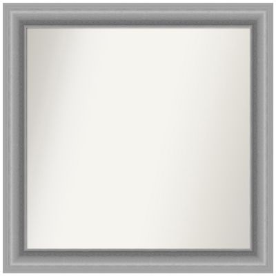 Amanti Art Silver Bathroom Mirror for Over Sink, 36x38 Custom Made Peak Polished Nickel Rectangle Vanity Mirror, Large Traditional Wood Frame, Hangs Horizonally and Vertically, Wall Decor