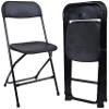 Elevon Folding Plastic Chair with 500-Pound Capacity, Black, 4-Pack view 1