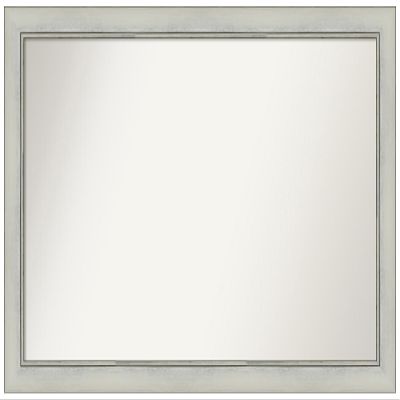 Amanti Art Silver Bathroom Mirror for Over Sink, 27x44 Custom Made Flair Silver Patina Rectangle Vanity Mirror, Large Traditional Wood Frame, Hangs Horizonally and Vertically, Wall Decor