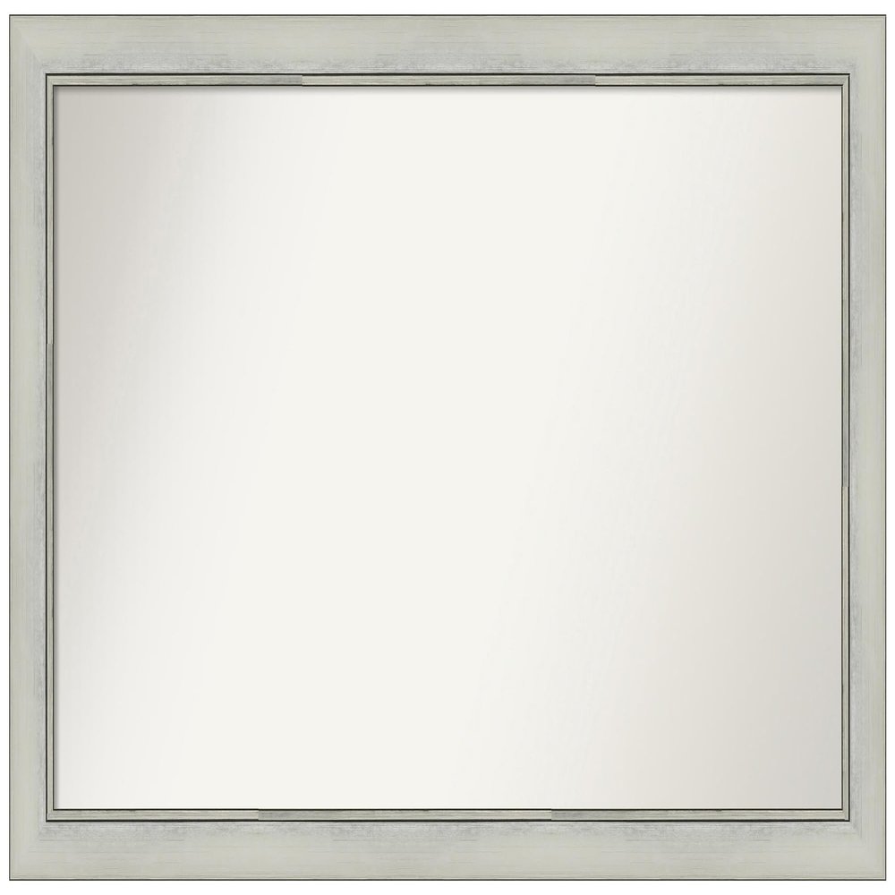 Amanti Art Silver Bathroom Mirror for Over Sink, 27x44 Custom Made Flair Silver Patina Rectangle Vanity Mirror, Large Traditional Wood Frame, Hangs Horizonally and Vertically, Wall Decor