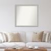 Amanti Art Silver Bathroom Mirror for Over Sink, 35x37 Custom Made Bel Volto Silver Rectangle Vanity Mirror, X-Large Traditional Wood Frame, Hangs Horizonally and Vertically, Wall Decor view 4