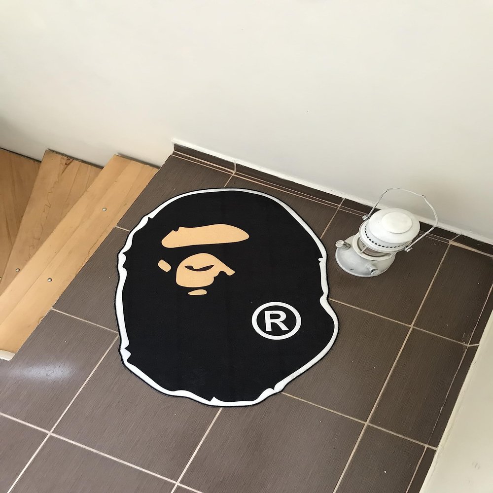 Generic Bape Rug, Large, Low Pile, Modern Area Rug, Non Slip, Colorful, Indoor, Hypebeast Pattern, Suitable for Bedroom, Living Room, Playroom