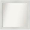 Amanti Art White Bathroom Mirror for Over Sink, 29x32 Custom Made Mosaic White Rectangle Vanity Mirror, Large Casual Wood Frame, Hangs Horizonally and Vertically, Wall Decor view 1