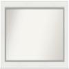 Amanti Art White Bathroom Mirror for Over Sink, 25x39 Custom Made Eva White Silver Rectangle Vanity Mirror, Large Modern Wood Frame, Hangs Horizonally and Vertically, Wall Decor view 1