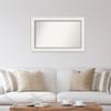Amanti Art White Bathroom Mirror for Over Sink, 25x39 Custom Made Eva White Silver Rectangle Vanity Mirror, Large Modern Wood Frame, Hangs Horizonally and Vertically, Wall Decor view 4