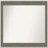 Amanti Art Grey Bathroom Mirror for Over Sink, 28x51 Custom Made Fencepost Grey Narrow Rectangle Vanity Mirror, Oversize Country Rustic Wood Frame, Hangs Horizonally and Vertically, Wall Decor view 1