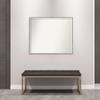 Amanti Art Silver Bathroom Mirror for Over Sink, 31x37 Custom Made Lucie Silver White Rectangle Vanity Mirror, X-Large Modern Wood Frame, Hangs Horizonally and Vertically, Wall Decor view 4