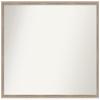 Amanti Art White Bathroom Mirror for Over Sink, 25x33 Custom Made Hardwood Wedge White Wash Rectangle Vanity Mirror, Large Country Rustic Wood Frame, Hangs Horizonally and Vertically, Wall Decor view 1
