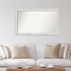 Amanti Art White Bathroom Mirror for Over Sink, 30x50 Custom Made Mosaic White Rectangle Vanity Mirror, Oversize Casual Wood Frame, Hangs Horizonally and Vertically, Wall Decor view 4