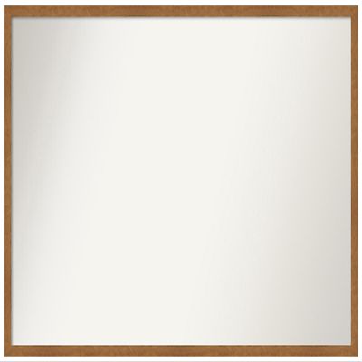 Amanti Art Brown Bathroom Mirror for Over Sink, 25x39 Custom Made Carlisle Blonde Narrow Rectangle Vanity Mirror, Large Country Rustic Wood Frame, Hangs Horizonally and Vertically, Wall Decor