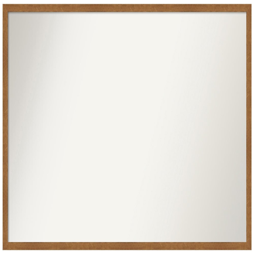 Amanti Art Brown Bathroom Mirror for Over Sink, 25x39 Custom Made Carlisle Blonde Narrow Rectangle Vanity Mirror, Large Country Rustic Wood Frame, Hangs Horizonally and Vertically, Wall Decor