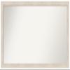 Amanti Art White Bathroom Mirror for Over Sink, 25x47 Custom Made Hardwood White Wash Narrow Rectangle Vanity Mirror, Oversize Country Rustic Wood Frame, Hangs Horizonally and Vertically, Wall Decor view 1