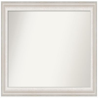 Amanti Art White Bathroom Mirror for Over Sink, 24x34 Custom Made Trio White Wash Silver Rectangle Vanity Mirror, Large Country Rustic Wood Frame, Hangs Horizonally and Vertically, Wall Decor