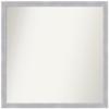 Amanti Art Silver Bathroom Mirror for Over Sink, 25x26 Custom Made Grace Brushed Nickel Narrow Rectangle Vanity Mirror, Medium Modern Wood Frame, Hangs Horizonally and Vertically, Wall Decor view 1