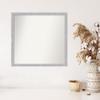 Amanti Art Silver Bathroom Mirror for Over Sink, 25x26 Custom Made Grace Brushed Nickel Narrow Rectangle Vanity Mirror, Medium Modern Wood Frame, Hangs Horizonally and Vertically, Wall Decor view 4