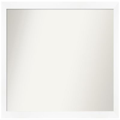 Amanti Art White Bathroom Mirror for Over Sink, 31x43 Custom Made Cabinet White Narrow Rectangle Vanity Mirror, X-Large Modern Wood Frame, Hangs Horizonally and Vertically, Wall Decor
