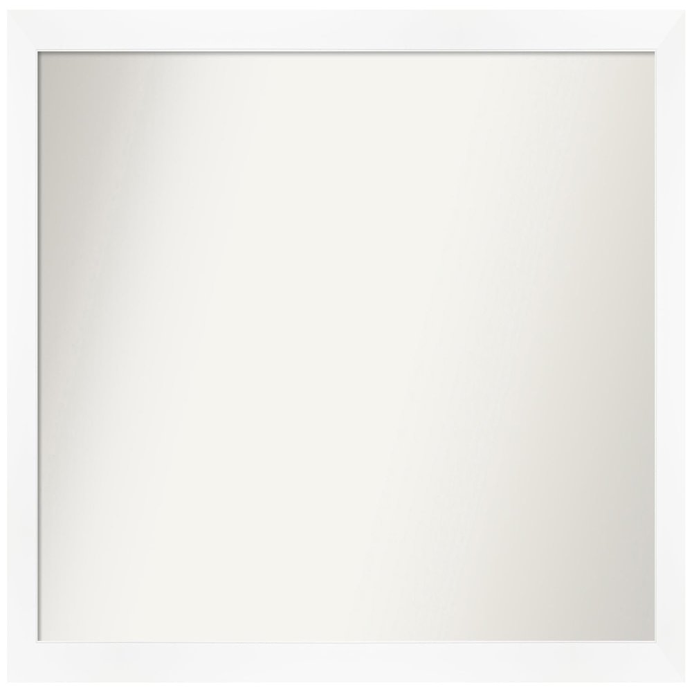 Amanti Art White Bathroom Mirror for Over Sink, 31x43 Custom Made Cabinet White Narrow Rectangle Vanity Mirror, X-Large Modern Wood Frame, Hangs Horizonally and Vertically, Wall Decor