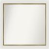 Amanti Art White Bathroom Mirror for Over Sink, 23x27 Custom Made Eva White Gold Narrow Rectangle Vanity Mirror, Medium Modern Wood Frame, Hangs Horizonally and Vertically, Wall Decor view 1