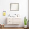 Amanti Art White Bathroom Mirror for Over Sink, 23x27 Custom Made Eva White Gold Narrow Rectangle Vanity Mirror, Medium Modern Wood Frame, Hangs Horizonally and Vertically, Wall Decor view 4