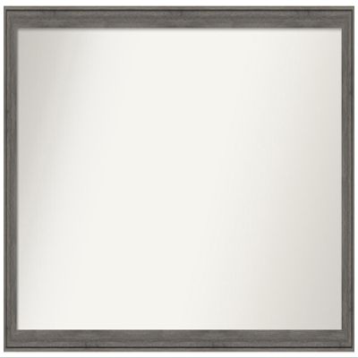 Amanti Art Grey Bathroom Mirror for Over Sink, 25x43 Custom Made Regis Barnwood Grey Narrow Rectangle Vanity Mirror, Large Country Rustic Wood Frame, Hangs Horizonally and Vertically, Wall Decor